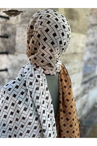 ALDAİR Shawl Chiffon Pattern Double Color