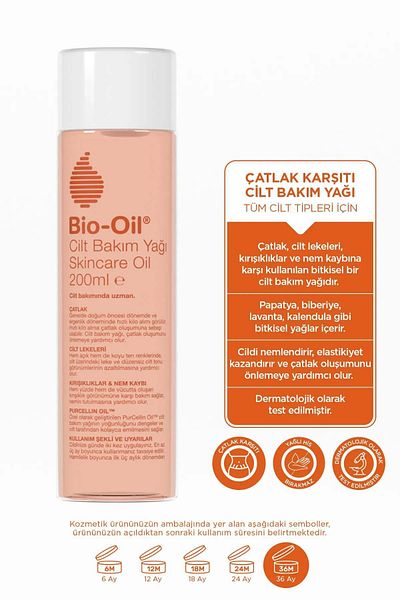 Bio-Oil Anti-Stretch Mark & Anti-Blemish Moisturizing Skin Care Oil 200 ml - Set of 3