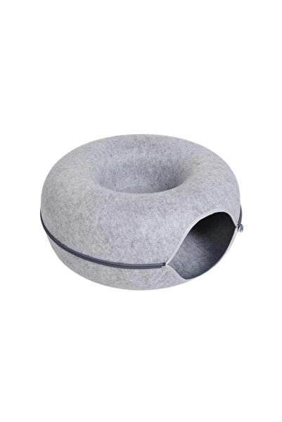 OEM Tunel pliabil 2-in-1 din pâslă pentru pisici, formă circulară, material r...