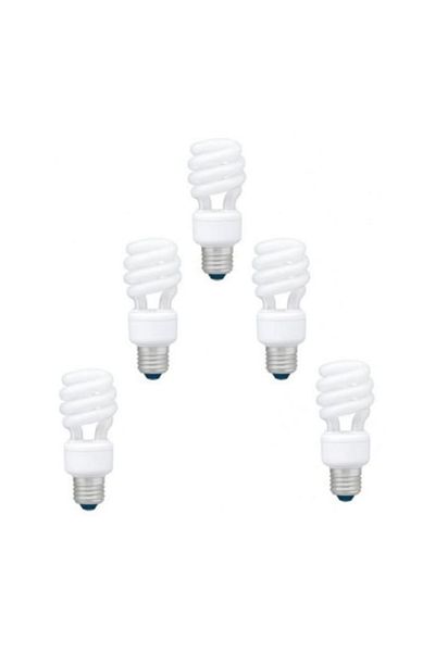 PANASONIC Set 5 becuri economice EFD11E27HD3E-5, putere lampă 11W, echivalent cu incandescentă de 55W