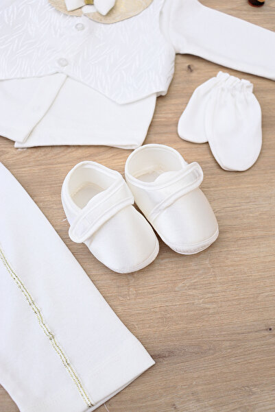 Sitilin Baby Boy White Vest and Bow Tie Mevlit Set Luxury Special Day and Mevlütlük Fancy Set 0-3 Month Stl7071