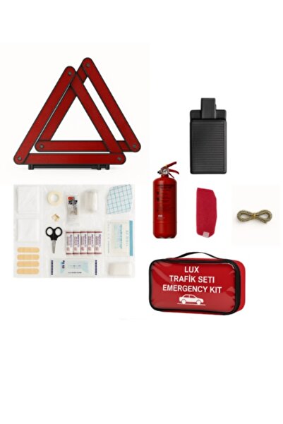 Velonova Araç Trafik İlk Yardım Seti 1KG Yangın Söndürme Tüpü Tüvtürk Muayene...