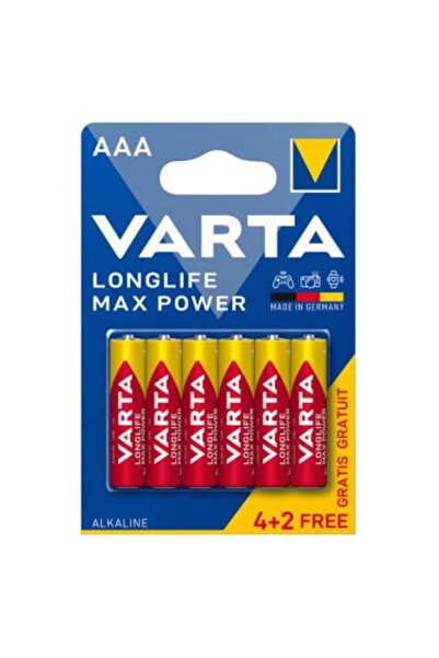 Varta Baterii alcaline LongLife Max Power AAA R3 1.5V, blister cu 6 baterii