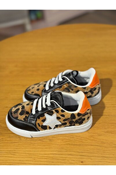 shop Merli&Rose Star Deri Sneaker | Leopar Turuncu