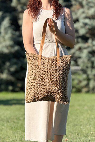 Store Πλεκτή χειροποίητη τσάντα με φυσική υφή – Παραλία & Καθημερινή χρήση