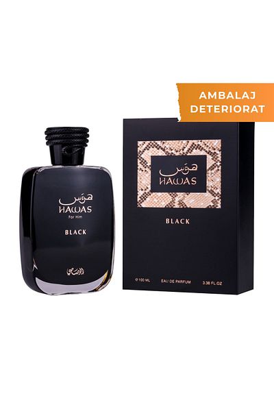 Rasasi Perfume with damaged packaging Hawas Black, Eau de Parfum, 100 ml