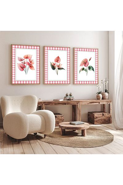 Dekorsiahome 3 Piece Wooden Framed Living Room Living Room Kitchen Table Set Set3331
