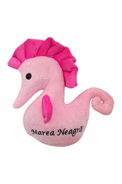 OEM Jucărie de pluș cu detalii brodate, căluț de mare, 24x24x10 cm, roz