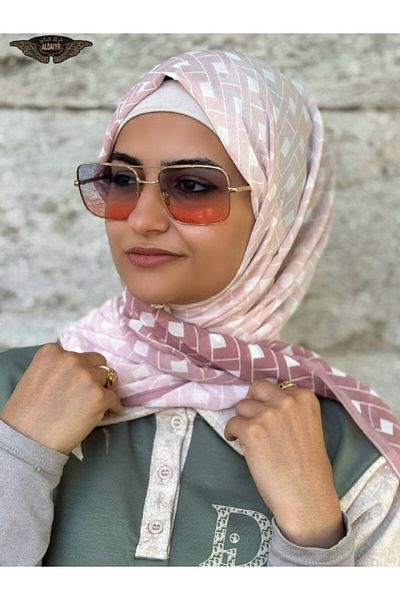 ALDAİR Shawl Chiffon Pattern Double Color