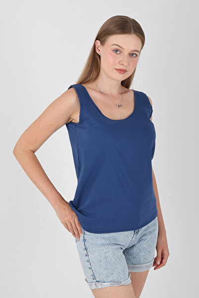 Tasarım Kalın askılı likralı kadın bluz