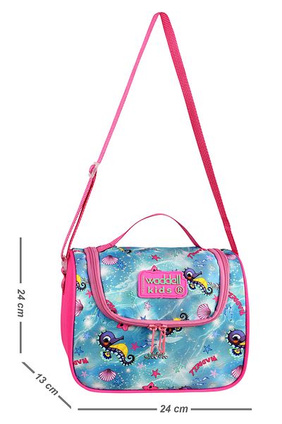 Çanta Trend Licensed Fuchsia-Blue Mermaid Patterned Thermal-Heat Insulated School Thermal Lunchbox