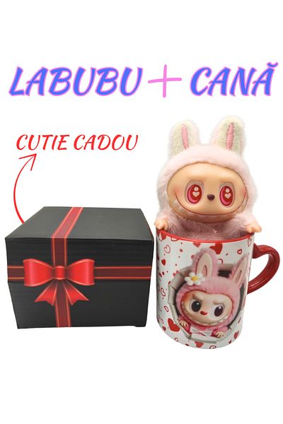 LABUBU Gift set with ceramic mug and elegant gift box BAOBAO