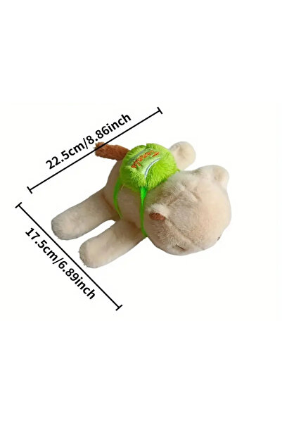 H.H.M ŞENVER TİCARET Çantalı Tutunan Kapibara Peluş Oyuncak Figür 17 Cm Yüksek Kalite Kola Yapışan Kapibara