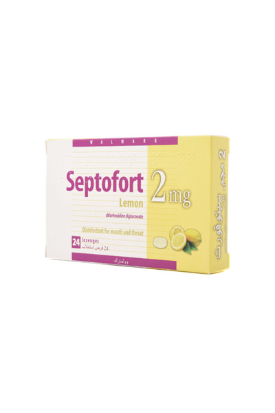 Septofort 2 ملغ ليمون 24 معينات
