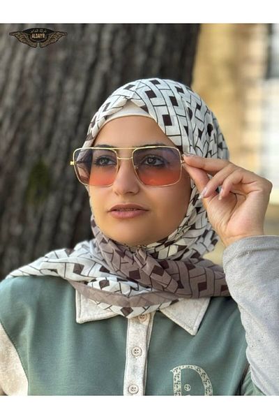 ALDAİR Shawl Chiffon Pattern Double Color
