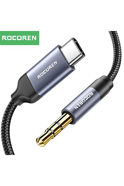Rocoren كابل صوت من النوع C إلى 3.5 ملم AUX Hi-Fi DAC بطول 3 أمتار