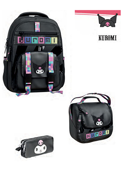 kuromi Primul ghiozdan - Rucsac / Geantă de lux cu licență originală din piel...