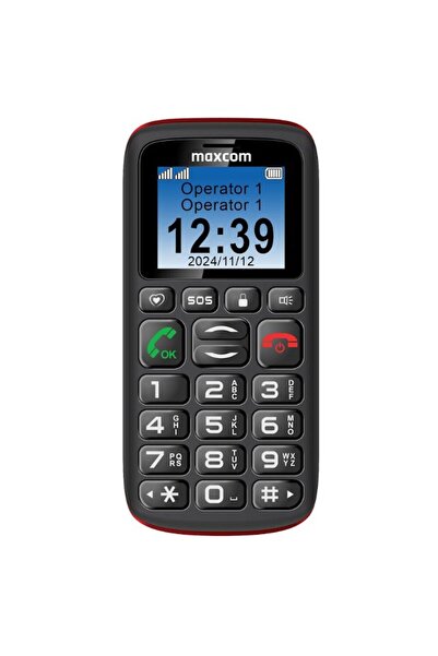 MAXCOM MM428L Mobile Phone, Dual SIM, Black