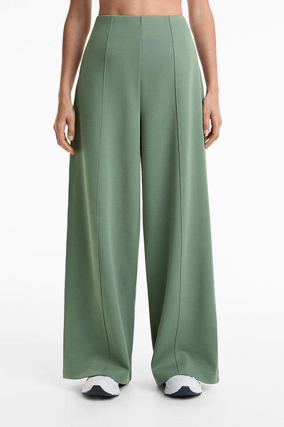 Oysho Super high rise piqué trousers with cotton