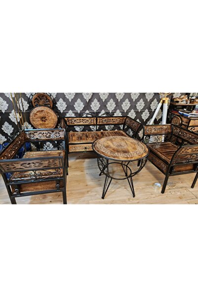 ABABEY Ahşap balkon ve teraslı koltuk takımı