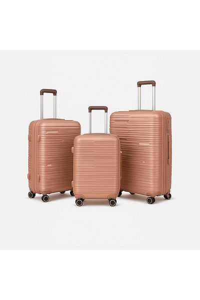 ORAMI LIGHT WEIGHT 3 PCS SET PP TROLLEY 20" 24" 28" ROSE-GOLD