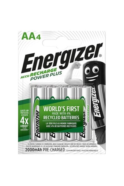 Energizer Baterii reîncărcabile Power Plus AA 2000 mAh, pachet de 4