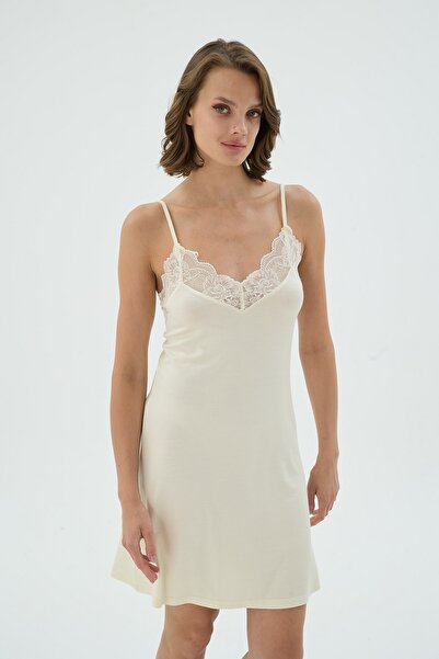 Sevim 17281 ЖІНОЧА КОРОТКА НІЧНА СУКНЯ З ТОНКИМИ ПЛЕЧАЛЬНИКАМИ