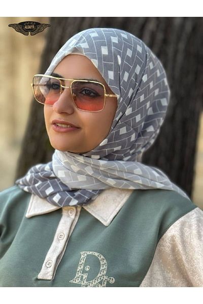 ALDAİR Shawl Chiffon Pattern Double Color