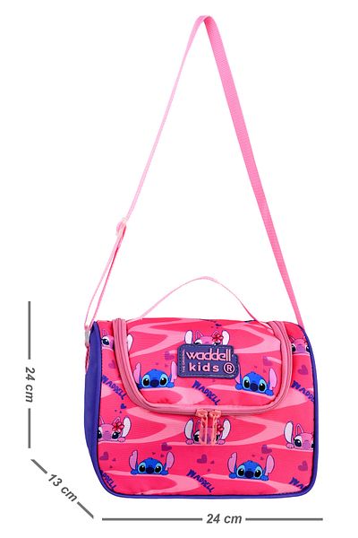 Çanta Trend Waddell Licensed Fuchsia-Purple Stiç Themed Thermal-Heat Insulated School Thermal Lunch Bag