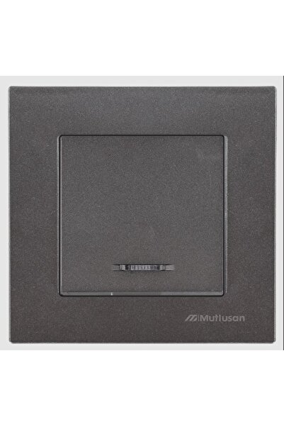 Mutlusan RİTA IŞIKLI ANAHTAR (220V)(VİDALI) FÜME (ÇERÇEVE DAHİL)