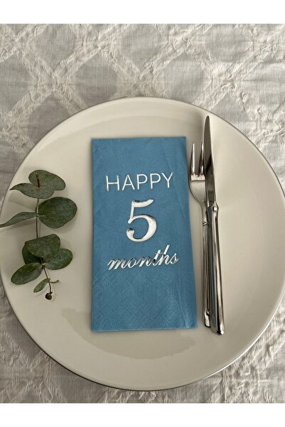 kidspartim منديل فضفاض مطوي باللون الأزرق المذهب باللون الفضي لعمر 5 أشهر، 16...