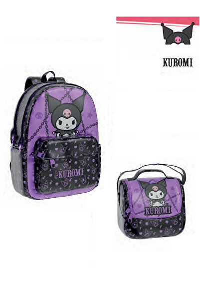 kuromi Geantă de școală pentru prima școală - Rucsac / Geantă de lux cu licen...