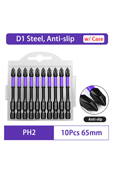 Choice1 65mm 10/20PCS Magnetic Batch Head PH2 Cross Screwdriver Set Impact Dr...