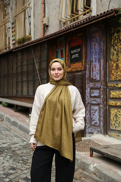 Hint İpek Jacquard Shawl Jakav23-12