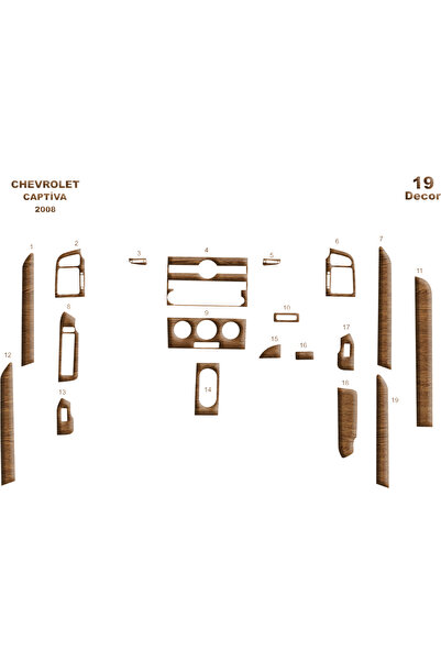 Marscockpitdesign تشيفي كابتيفا كونسول-توبيردو 2007-2012 19 قطعة