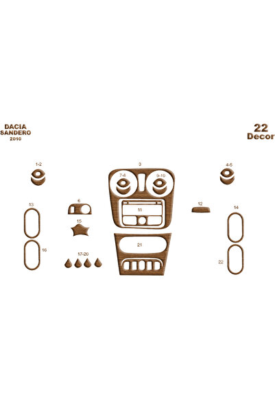 Marscockpitdesign داشة داسيا سانديرو - توربيدو 2012 22 قطعة