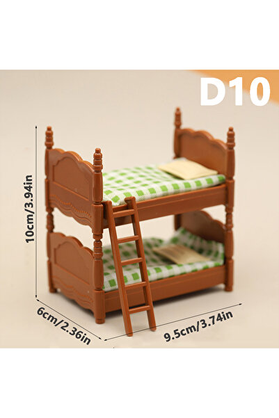 Choice13 D10 1:12 Miniature Furniture Forest Family Kitchen Toy Dining Table ...