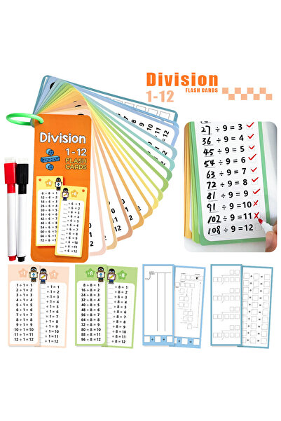 choice2 بطاقات تدريب رياضيات قابلة للمسح، الجمع، الطرح، الضرب، القسمة، برنامج...