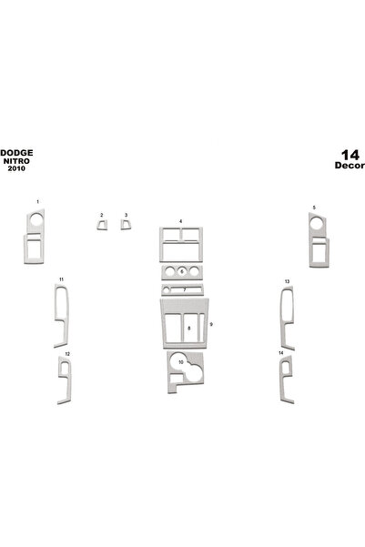 Marscockpitdesign دودج نيترو وحدة التحكم-تغليف التوربيدو 2010 14 قطعة