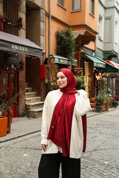 Hint İpek Jacquard Shawl Jakav21-09