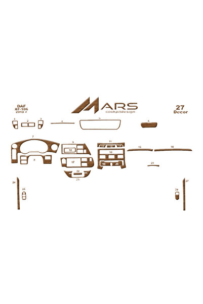 Marscockpitdesign Daf XF 106 كونسول-توربيدو 2018- 27 قطعة
