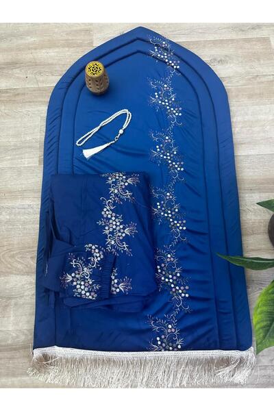 smart home طقم سجادة صلاة اسفنج مبطن مطرز مع شرشف صلاة مطرز مكسر خامة بارده م...