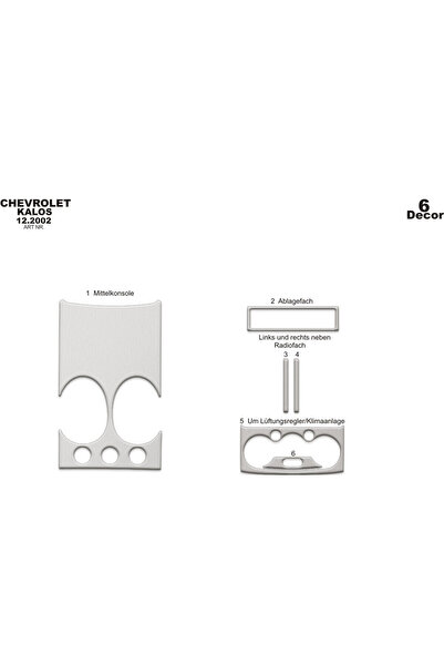 Marscockpitdesign شيفروليه كالوس كونسول-توربيدو 2002 6 قطع