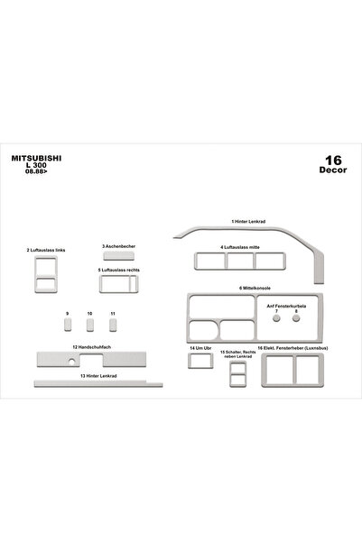 Marscockpitdesign ميتسوبيشي L300 كونسول-توربيدو 1988 16 قطعة