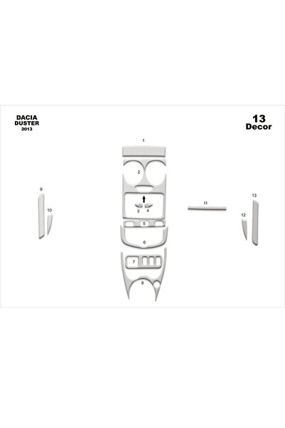 Marscockpitdesign داشيه داستر كونسول-توربيدو 13 قطعة بين 2013-2016
