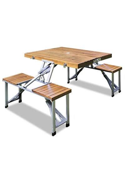 Casaria set de valiză camping, Masă 85, 5 x 72 x 66 cm, Scaune 85, 5 x 72 x 6...