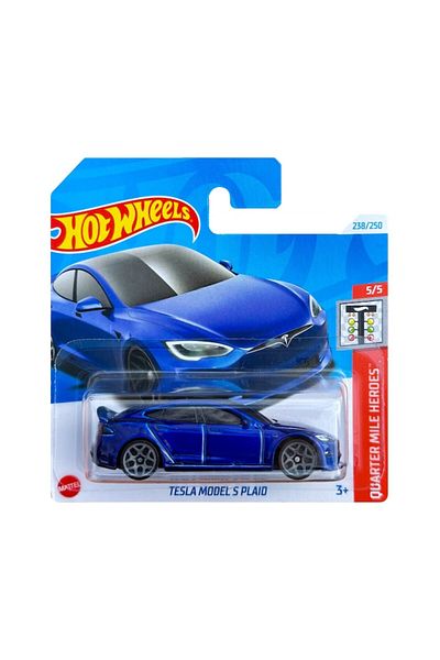 HOT WHEELS Masinuta Metalica Hot Wheels, Tesla Model S Plaid, 1:64, Albastru