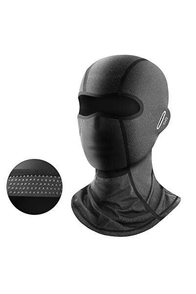 Choice1 قناع وجه جديد رمادي داكن من حرير الجليدي للدراجات الهوائية، يوفر حماي...