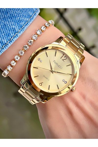 Ferrucci Women's Wristwatch Steel Cord 3 Atm Water Resistant Bracelet Gift Watch
