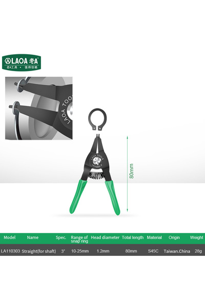 Choice4 LA110303 LAOA Mini Circlip pliers 3 inch Right Angled Beak Portable M...